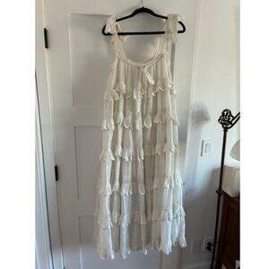 Innika Choo White Scallop Frill Dress - Size 1